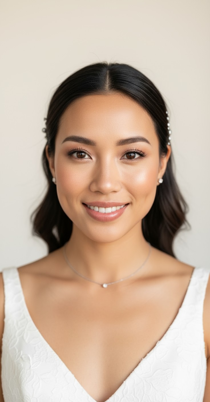 After Simple Down Wedding Hair